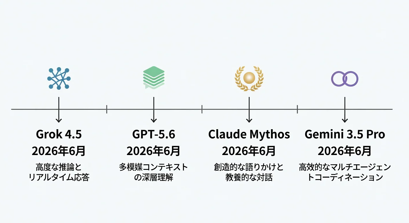 2026年6月のAIモデルリリース予想タイムライン