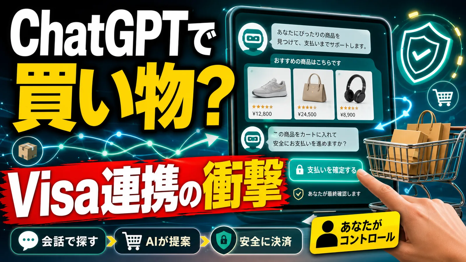 ChatGPTで買い物まで進む?VisaとOpenAI連携で変わりそうなことのアイキャッチ画像